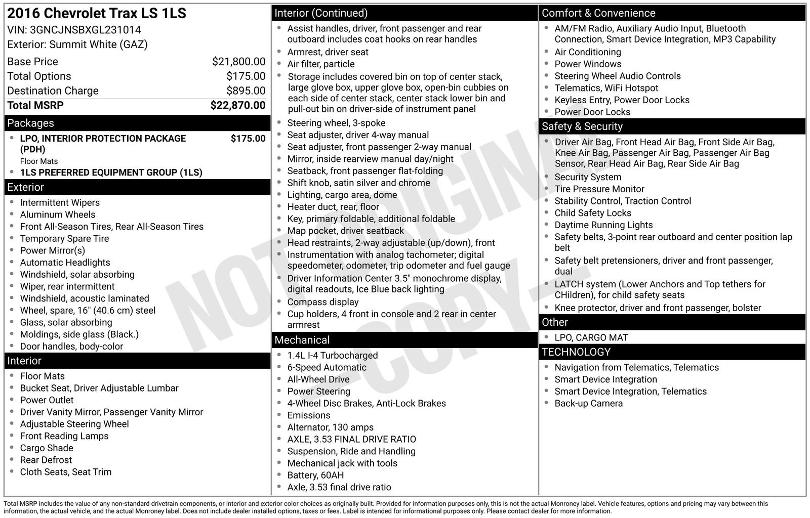 Used 2016 Chevrolet Trax LS image 4