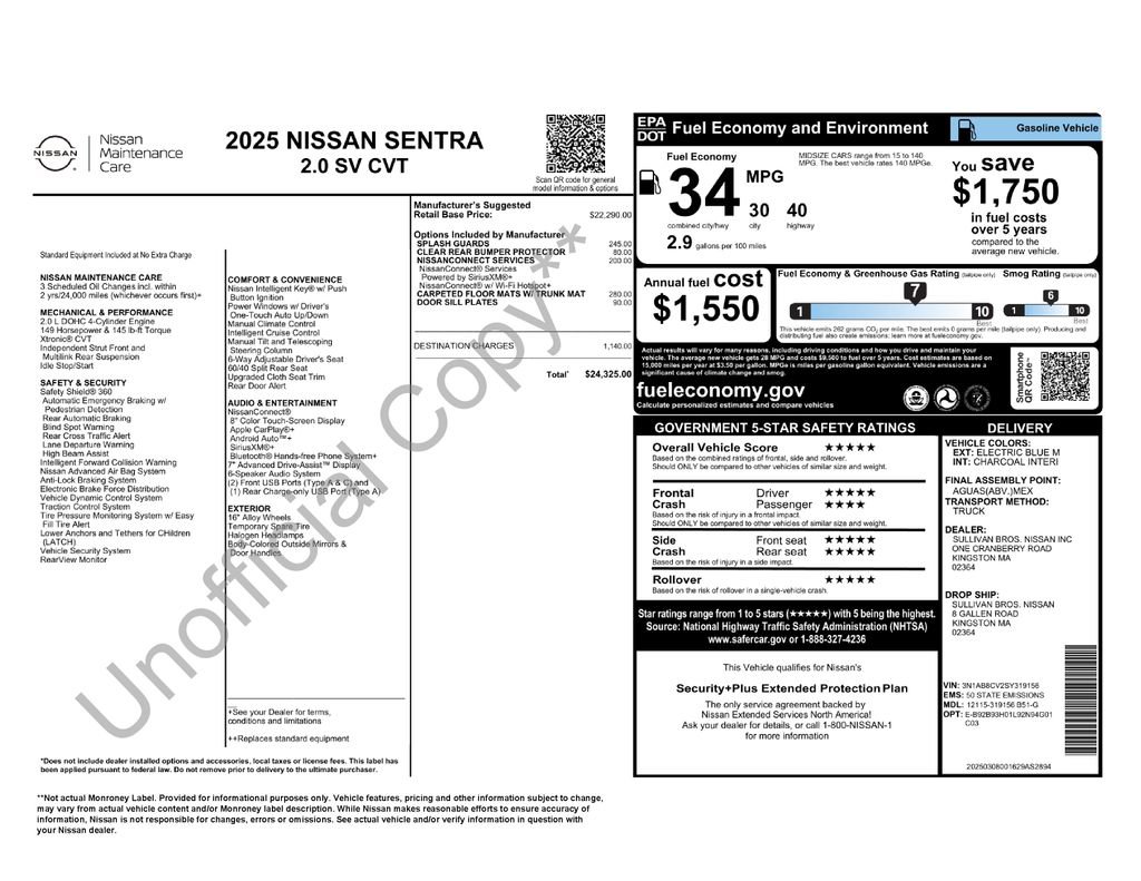 Used 2025 Nissan Sentra SV FWD image 37