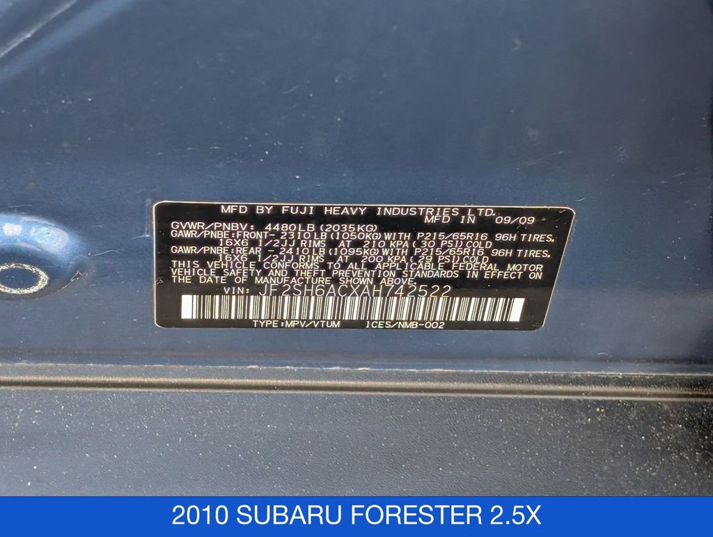 Used 2010 Subaru Forester 2.5X image 29