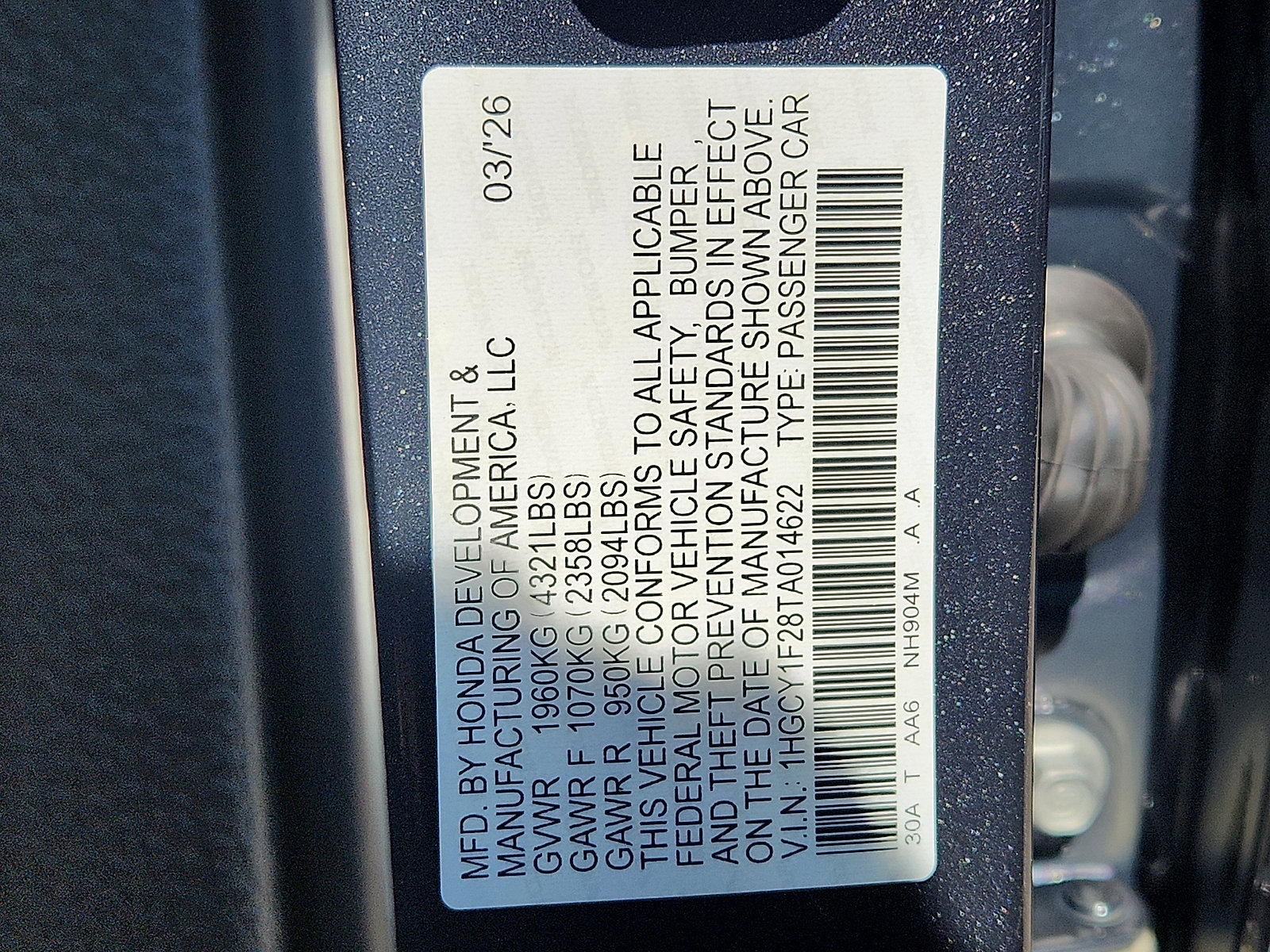 New 2026 Honda Accord LX image 15