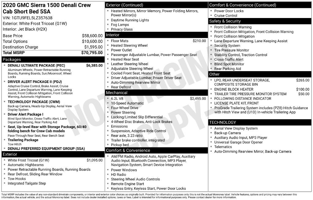 Used 2020 GMC Sierra 1500 Denali w/ Denali Ultimate Package AWD/4WD image 43