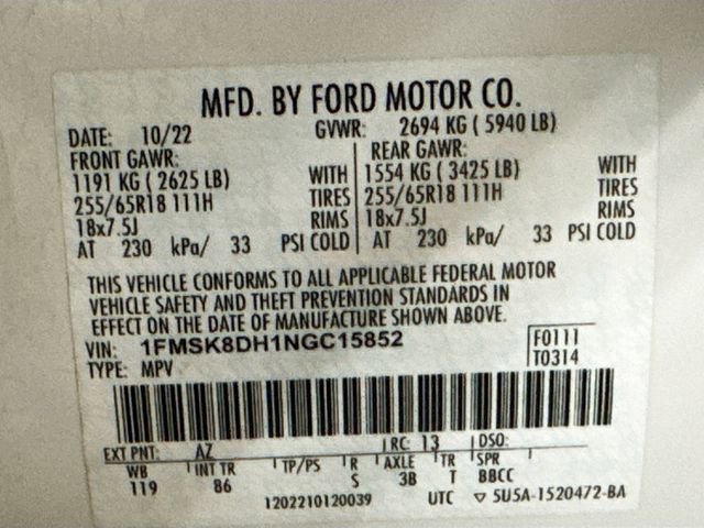 Used 2022 Ford Explorer XLT image 33