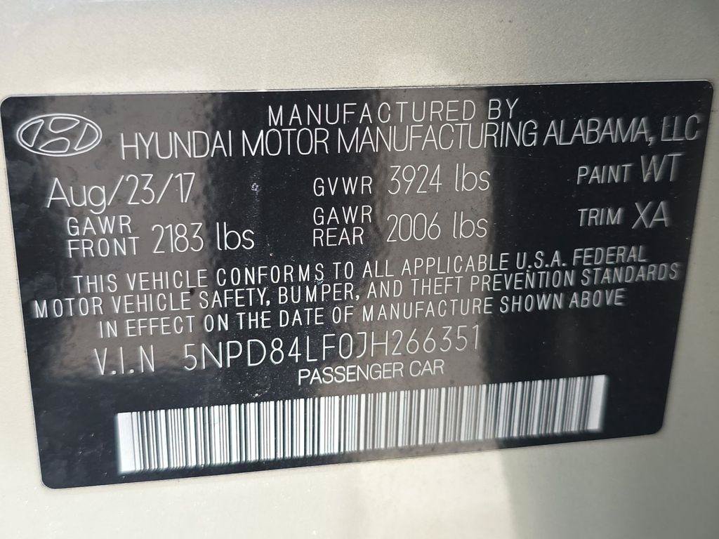 Used 2018 Hyundai Elantra Value Edition FWD image 15