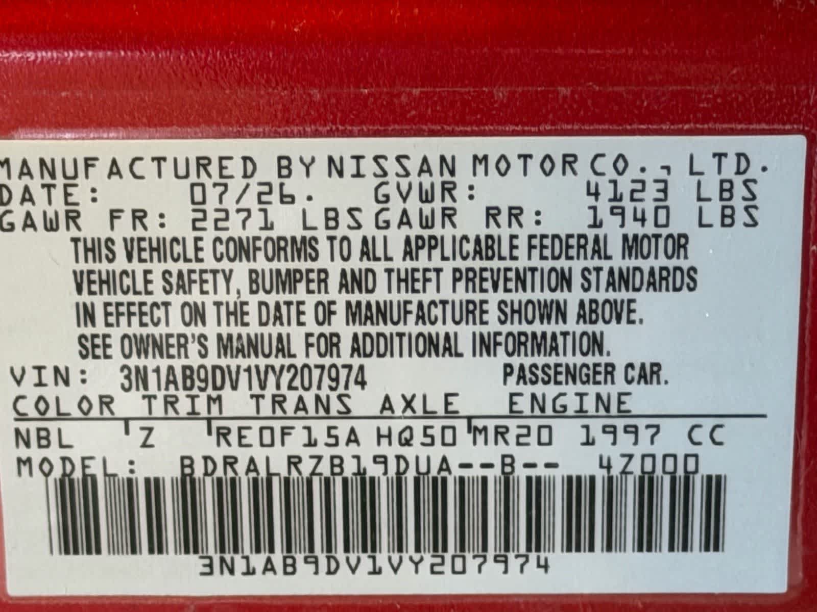 New 2027 Nissan Sentra SR w/ Floor Mat Package FWD image 30