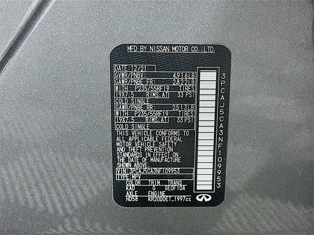 Used 2022 INFINITI QX50 Essential w/ Cargo Package image 37