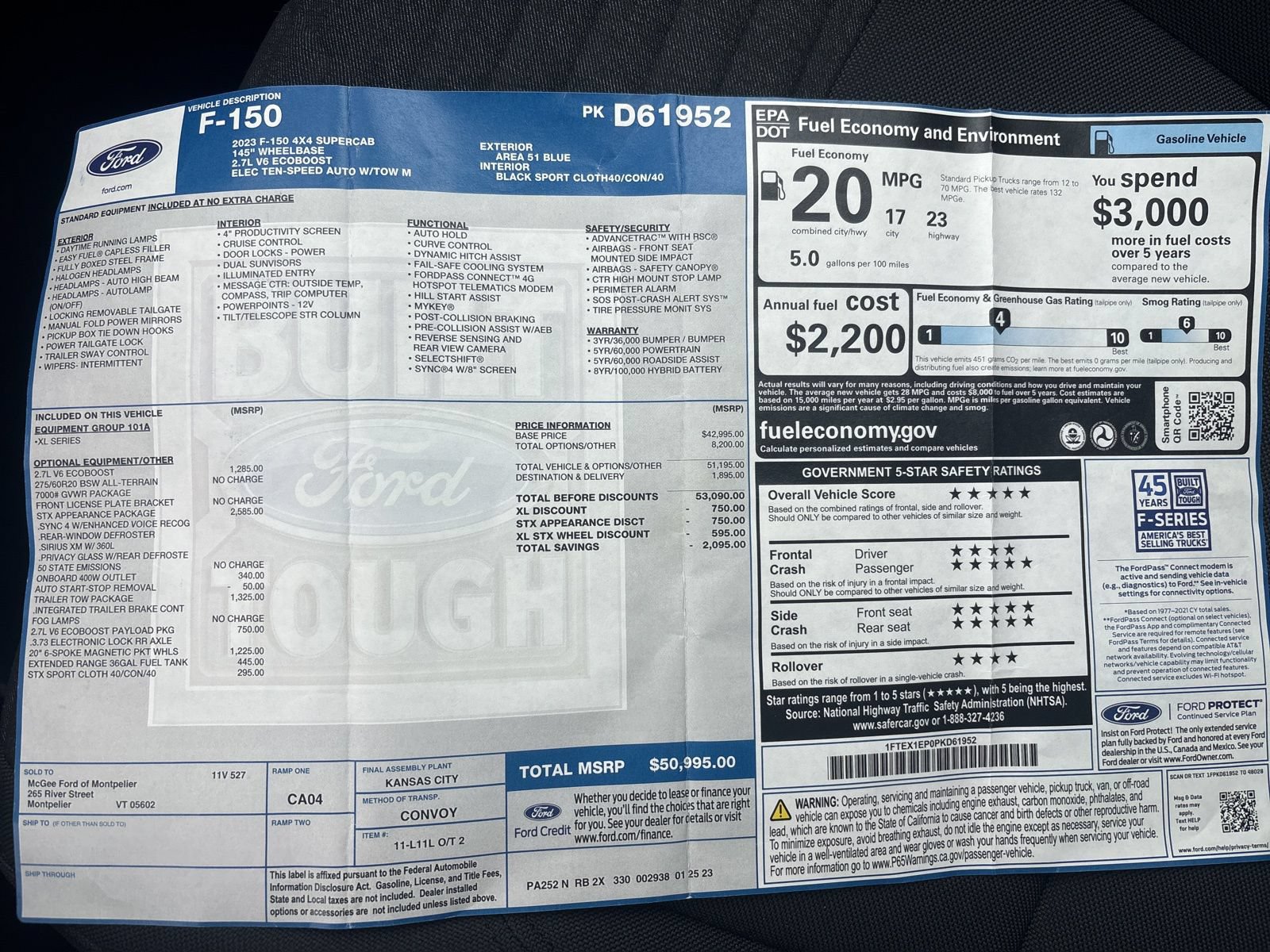 Certified 2023 Ford F150 XL w/ STX Appearance Package AWD/4WD image 27