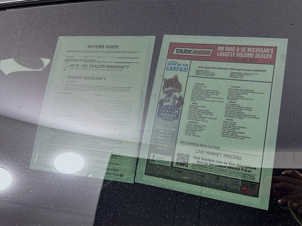 Used 2022 Chevrolet Silverado 1500 High Country w/ High Country Premium Package image 14