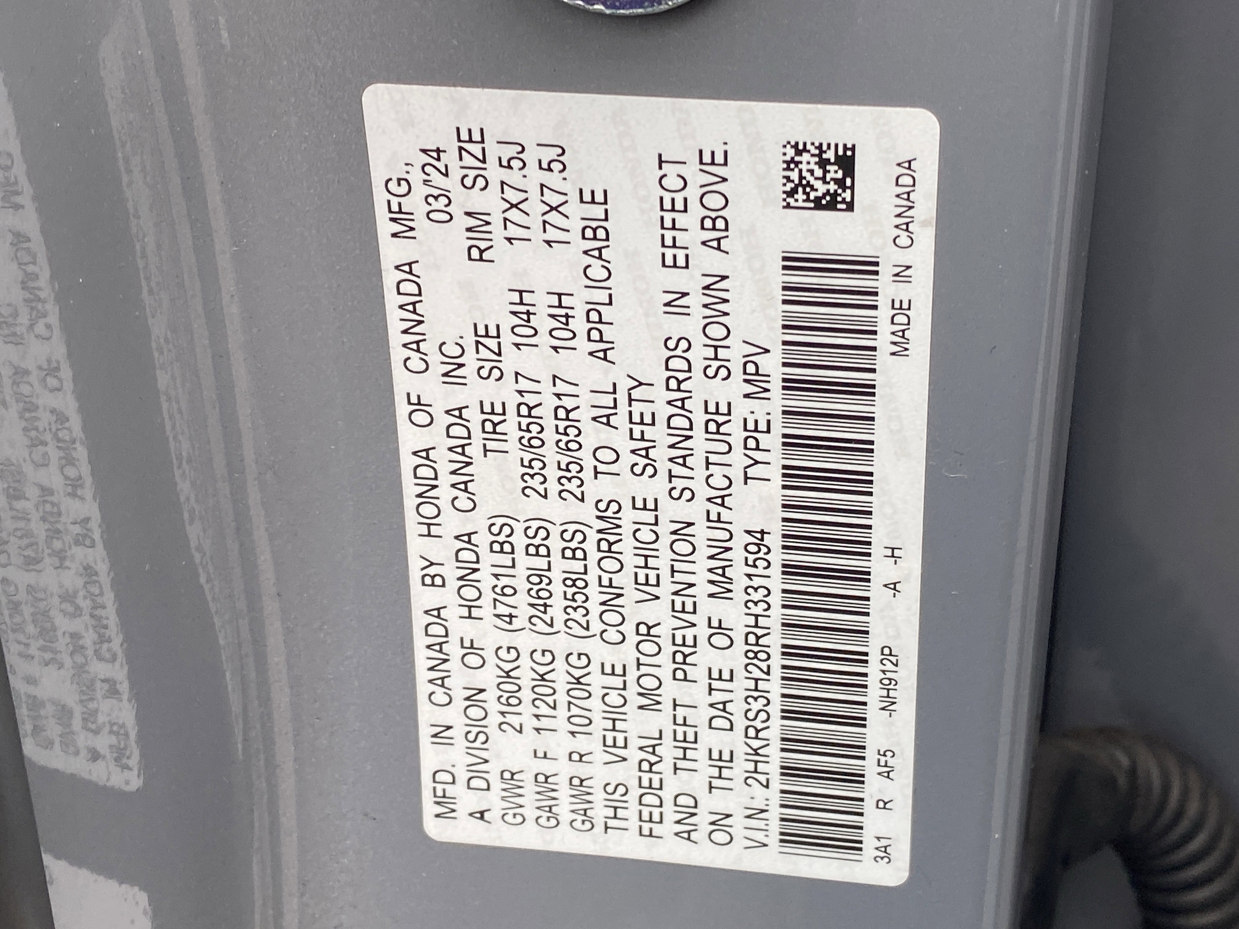 Certified 2024 Honda CR-V LX image 29