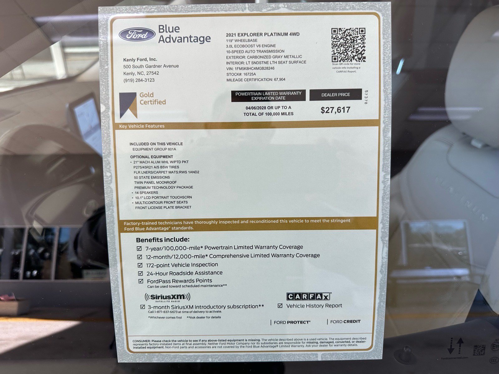 Used 2021 Ford Explorer Platinum w/ Equipment Group 601A AWD/4WD image 7