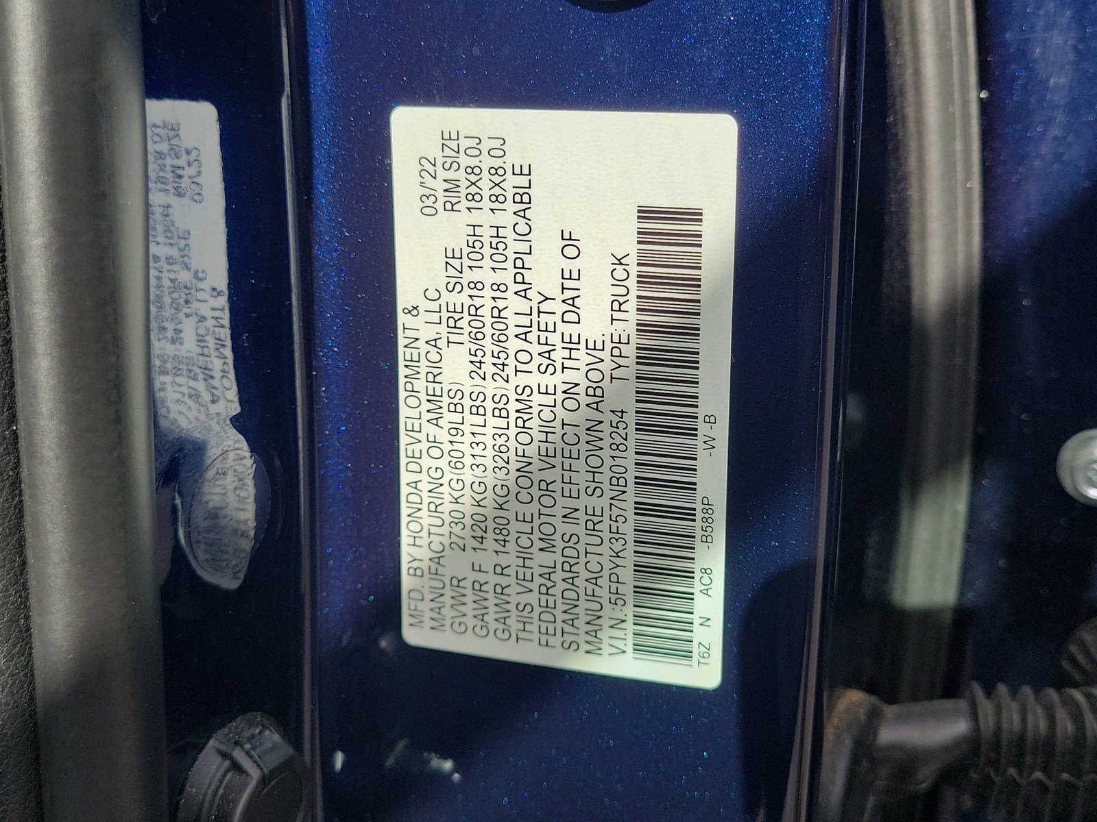 Used 2022 Honda Ridgeline RTL image 33