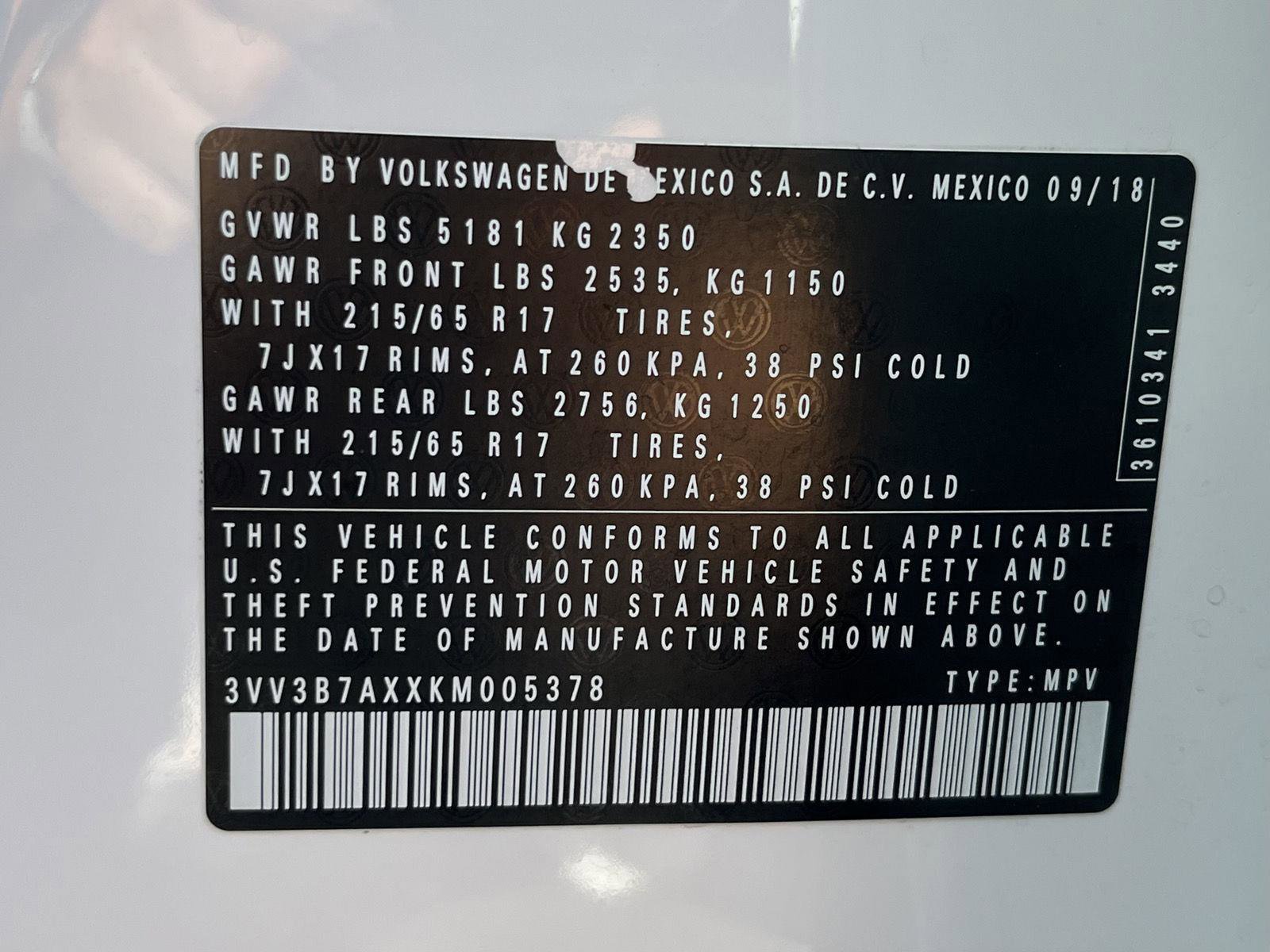 Used 2019 Volkswagen Tiguan SE w/ Panoramic Sunroof Package image 30