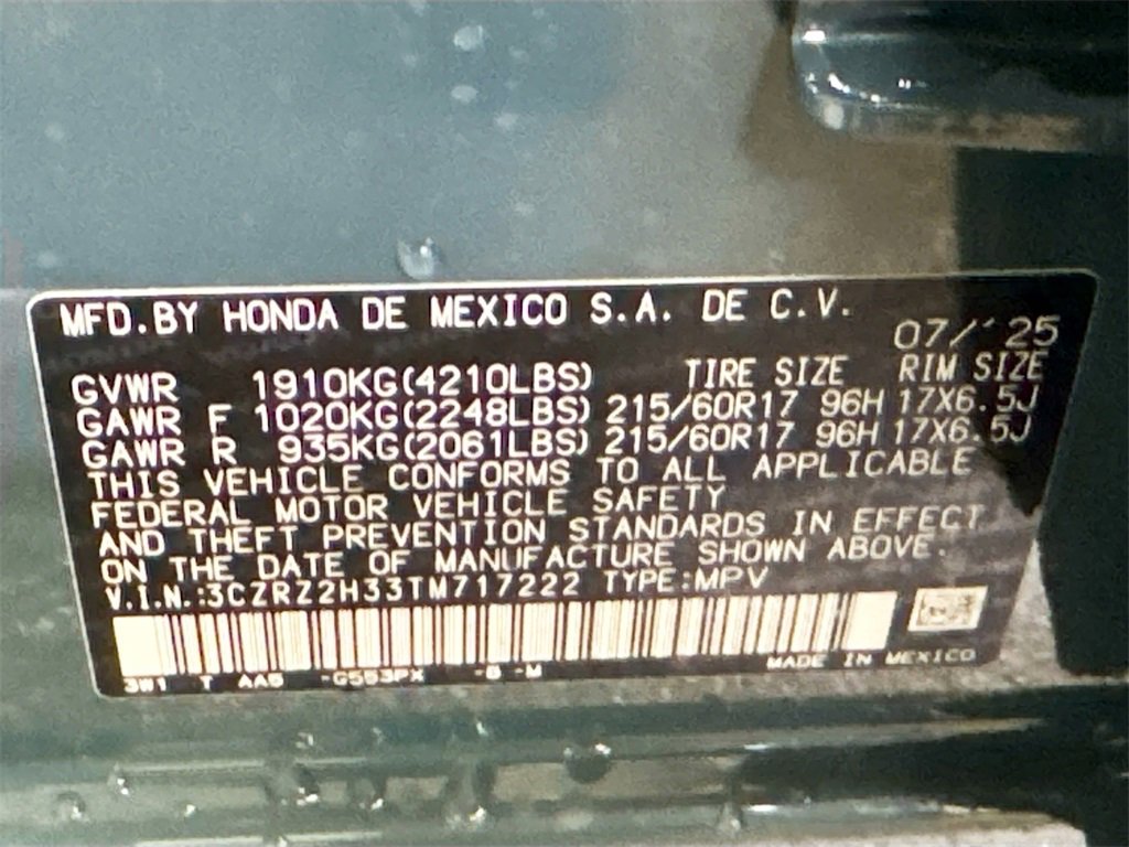 New 2026 Honda HR-V LX image 28