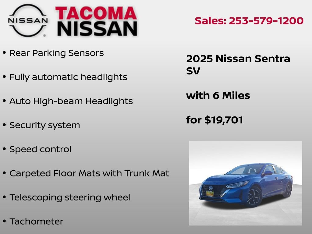 Certified 2025 Nissan Sentra SV w/ Trunk Package image 12