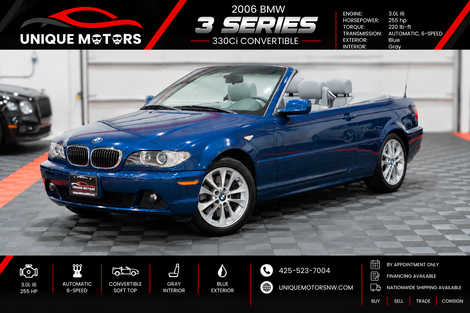 Used 2006 BMW 330Ci Convertible RWD image 1