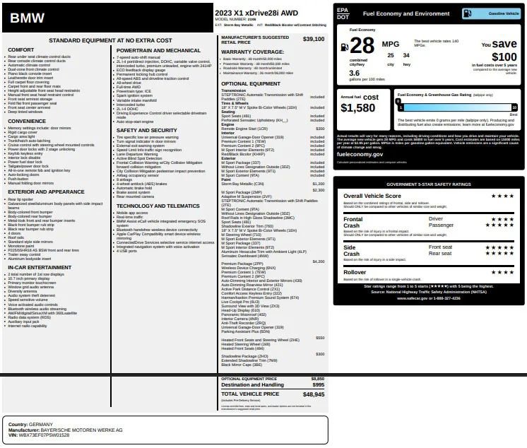Used 2023 BMW X1 xDrive28i w/ Premium Package image 14