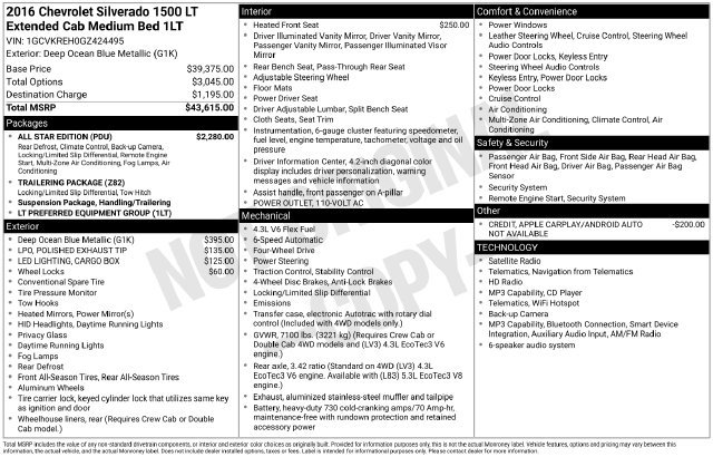 Certified 2016 Chevrolet Silverado 1500 LT w/ All Star Edition AWD/4WD image 13