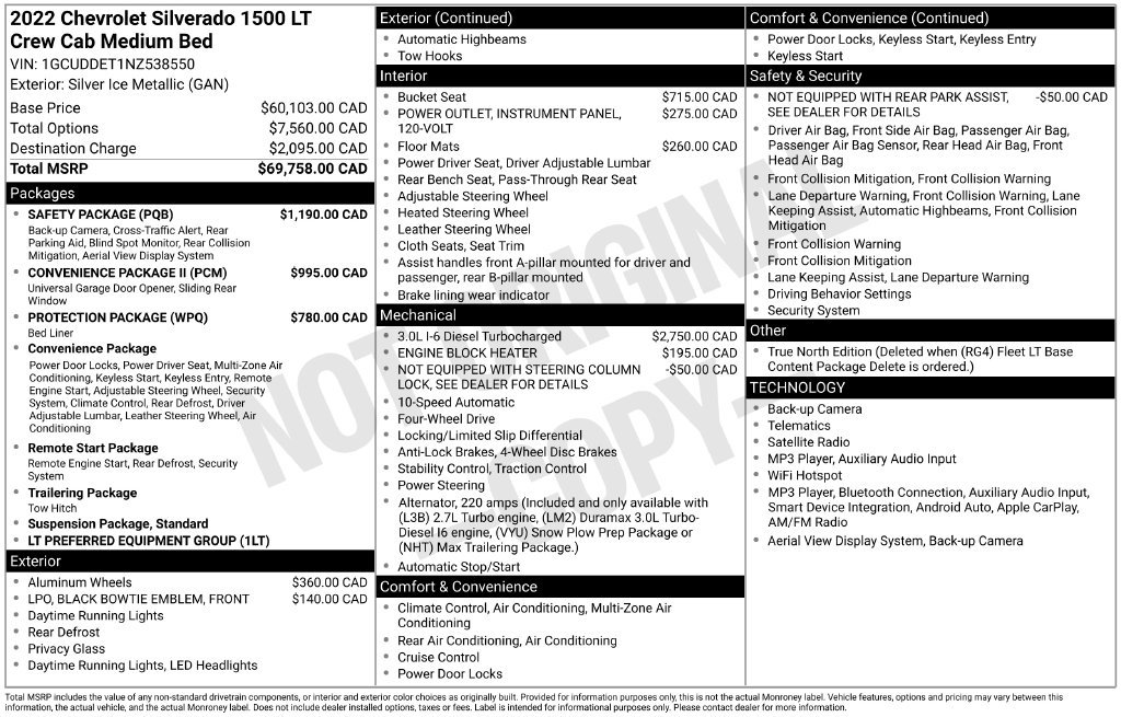 Used 2022 Chevrolet Silverado 1500 LT w/ Safety Package AWD/4WD image 76