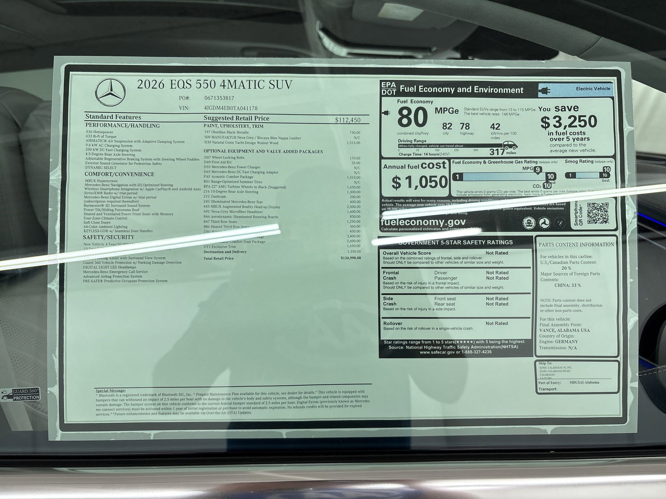 New 2026 Mercedes-Benz EQS 550 4MATIC SUV image 31