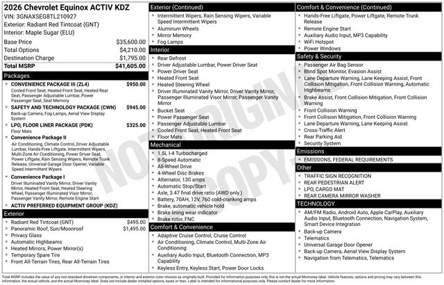 New 2026 Chevrolet Equinox ACTIV w/ Convenience Package III image 4