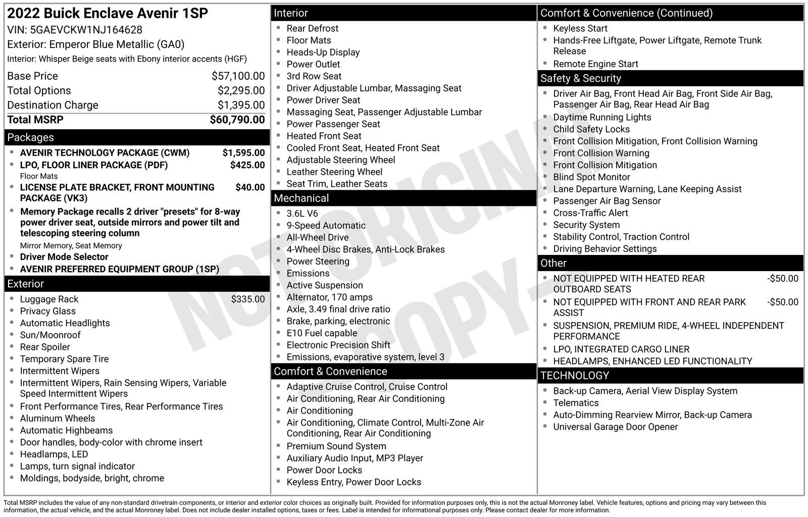 Used 2022 Buick Enclave Avenir w/ Avenir Technology Package image 10