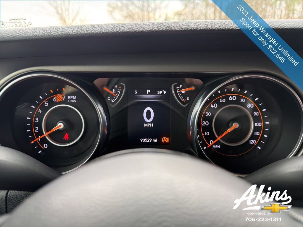 Used 2021 Jeep Wrangler Unlimited Sport image 22