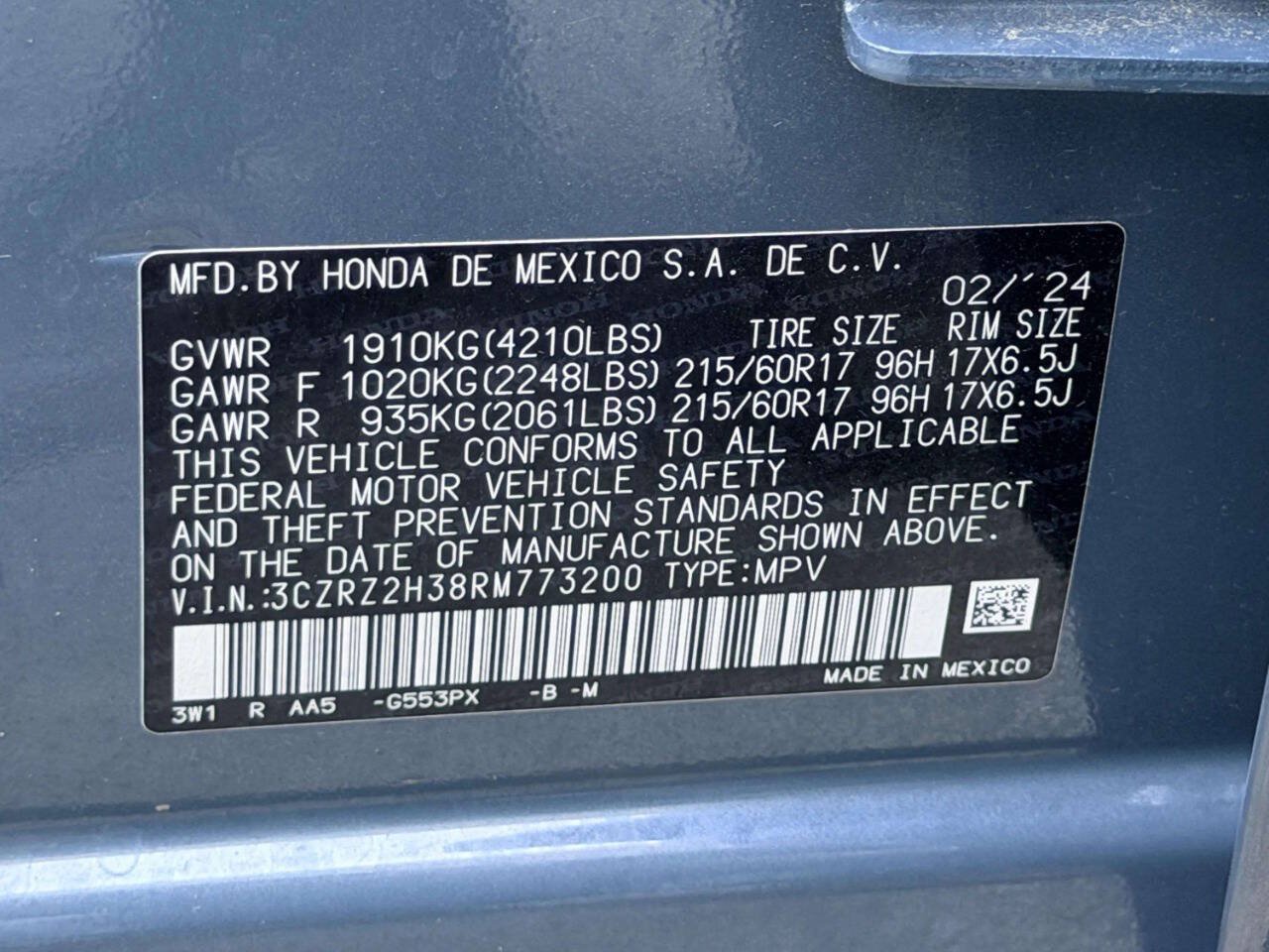 Used 2024 Honda HR-V LX image 20