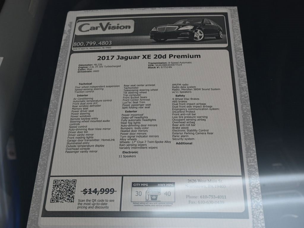 Used 2017 Jaguar XE Premium image 41