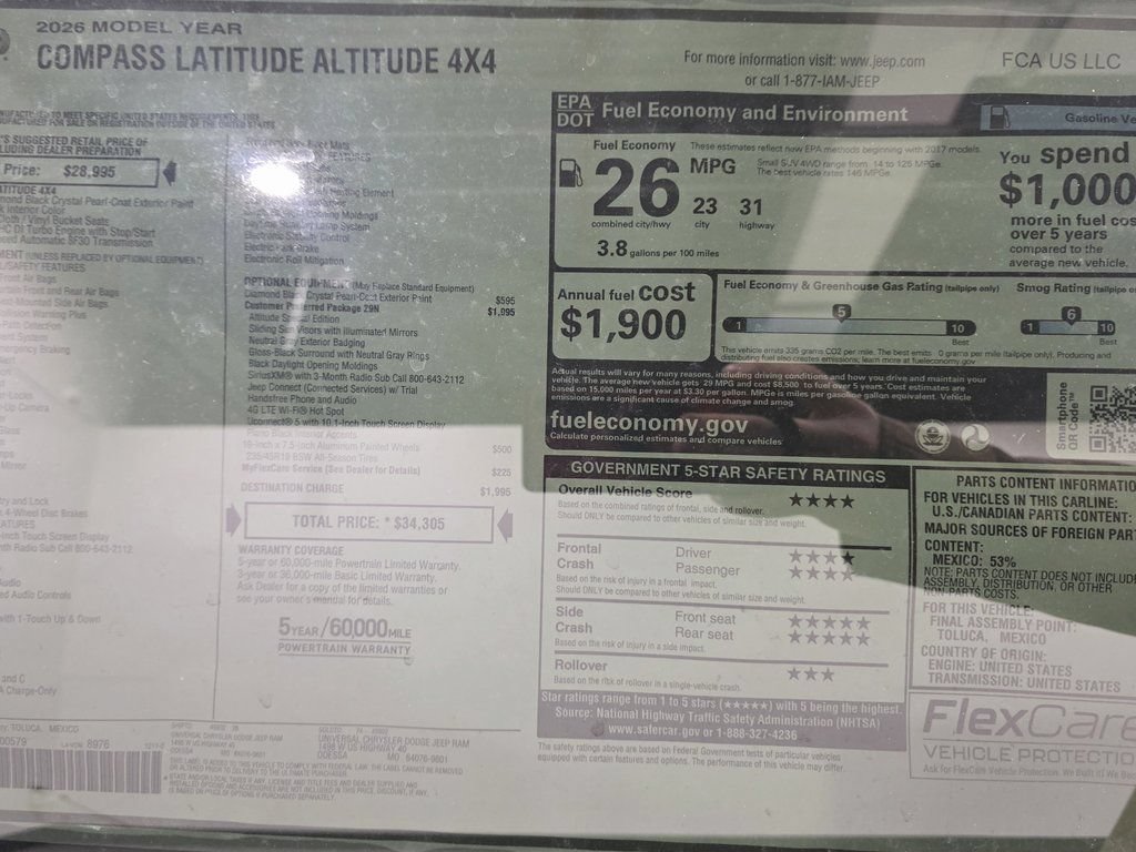 New 2026 Jeep Compass Latitude AWD/4WD image 44