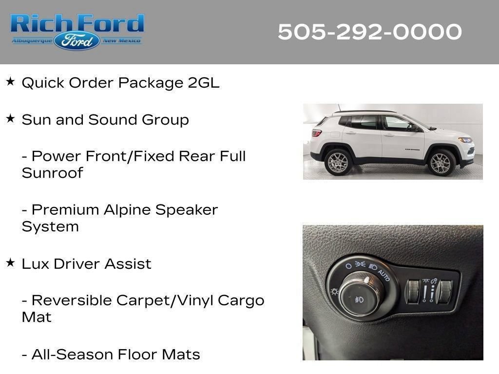 Used 2022 Jeep Compass Latitude w/ Sun and Sound Group AWD/4WD image 47