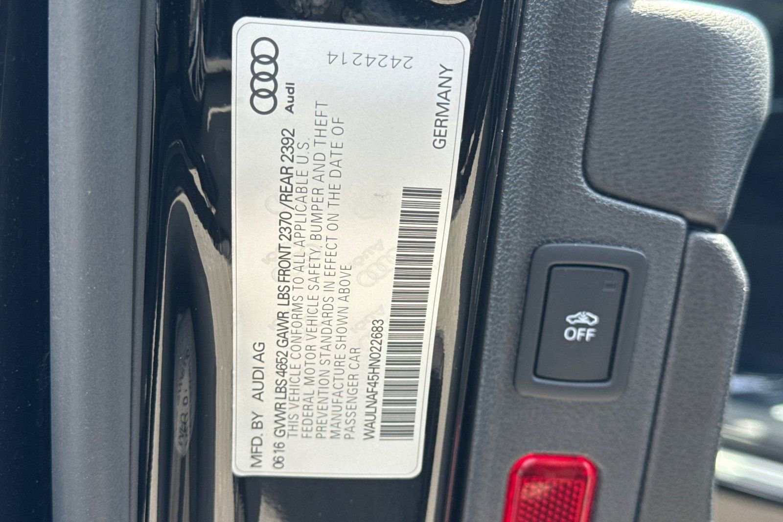 Used 2017 Audi A4 2.0T Premium Plus w/ Premium Plus Package FWD image 53