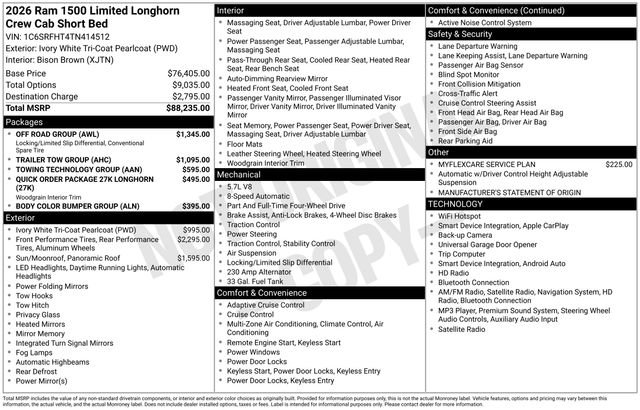 New 2026 RAM 1500 Limited w/ Off Road Group AWD/4WD image 27