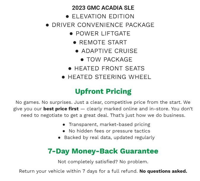 Used 2023 GMC Acadia SLE w/ Driver Convenience Package image 2