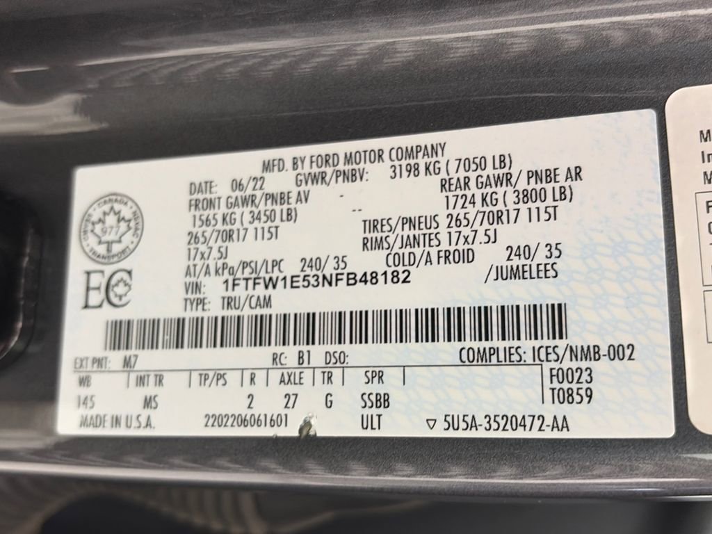 Certified 2022 Ford F150 XLT AWD/4WD image 9