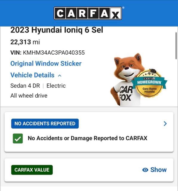 Used 2023 Hyundai Ioniq 6 SEL w/ Cargo Package AWD/4WD image 4