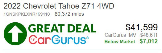 Used 2022 Chevrolet Tahoe Z71 w/ Off-Road Capability Package AWD/4WD image 3