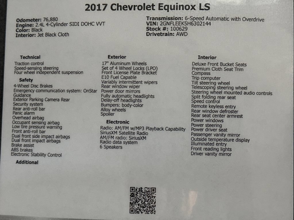 Used 2017 Chevrolet Equinox LS AWD/4WD image 49