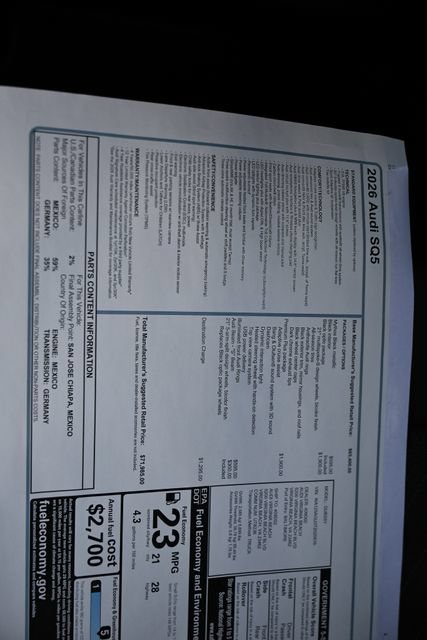 New 2026 Audi SQ5 Premium Plus AWD/4WD image 14