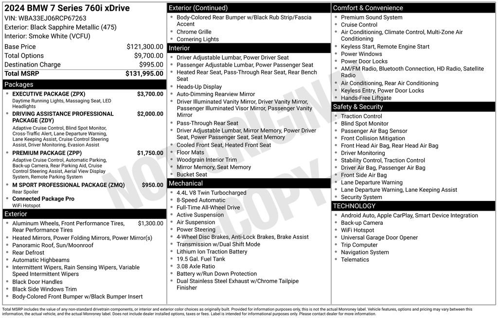 Used 2024 BMW 760i xDrive w/ Executive Package image 5