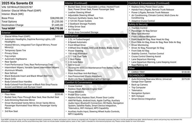 Used 2025 Kia Sorento EX image 4