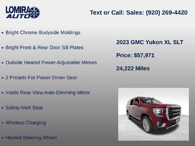 Used 2023 GMC Yukon XL SLT w/ SLT Luxury Package AWD/4WD image 25