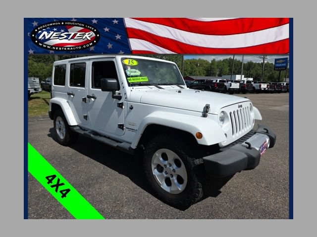 Used 2015 Jeep Wrangler Unlimited Sahara w/ Connectivity Group AWD/4WD image 1