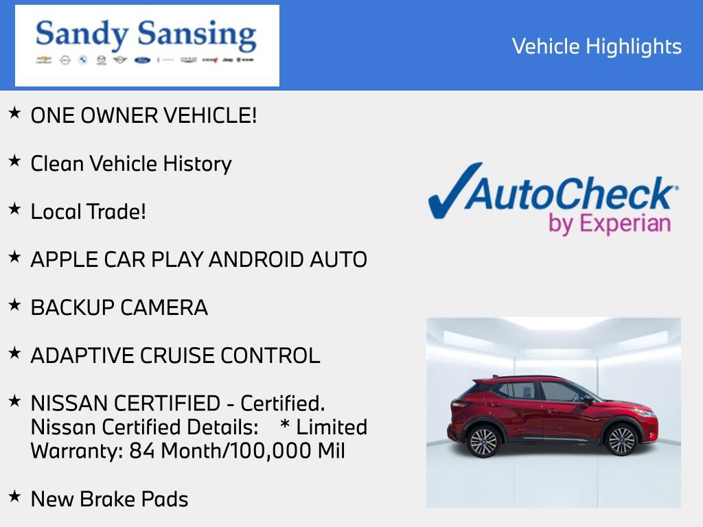 Certified 2021 Nissan Kicks SR w/ SR Premium Package FWD image 8
