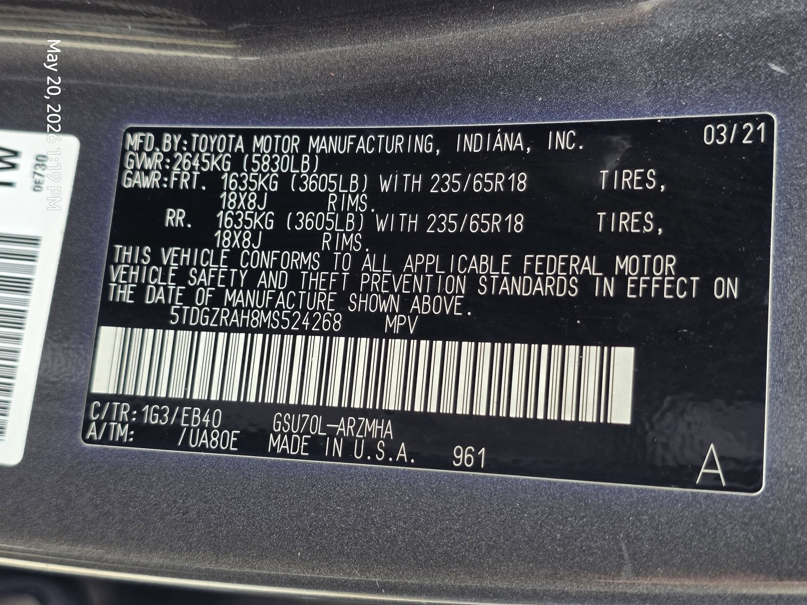 Used 2021 Toyota Highlander XLE FWD image 35
