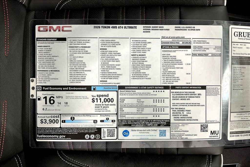 New 2026 GMC Yukon AT4 Ultimate AWD/4WD image 33