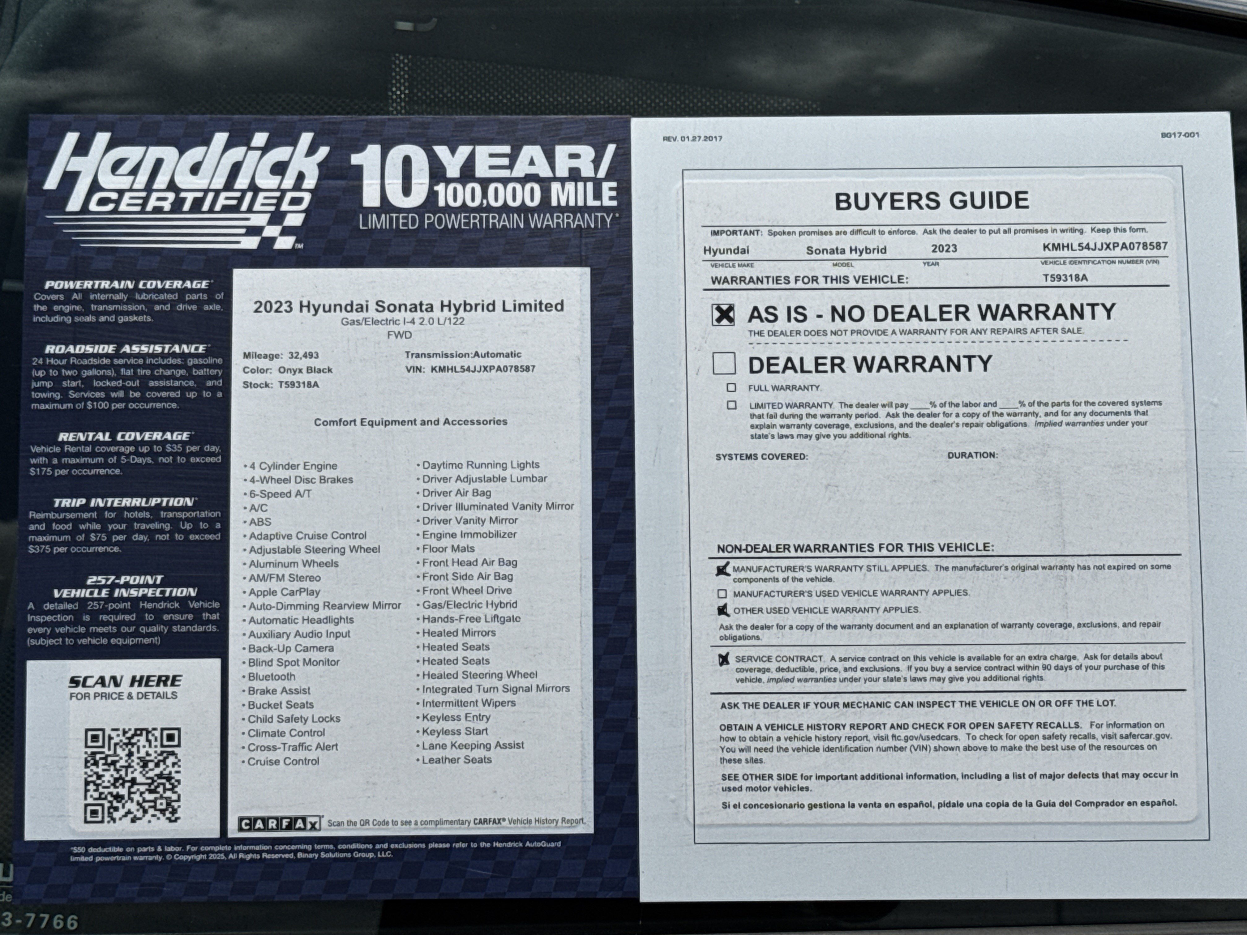 Used 2023 Hyundai Sonata Limited w/ Cargo Package FWD image 35
