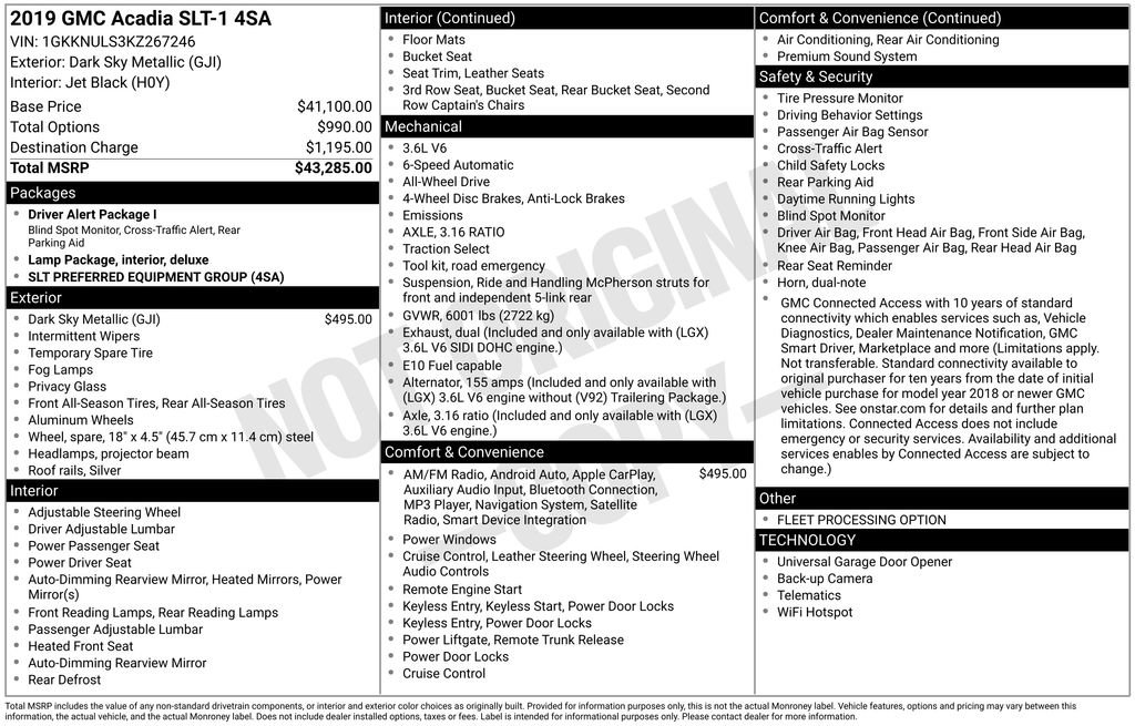 Used 2019 GMC Acadia SLT image 35