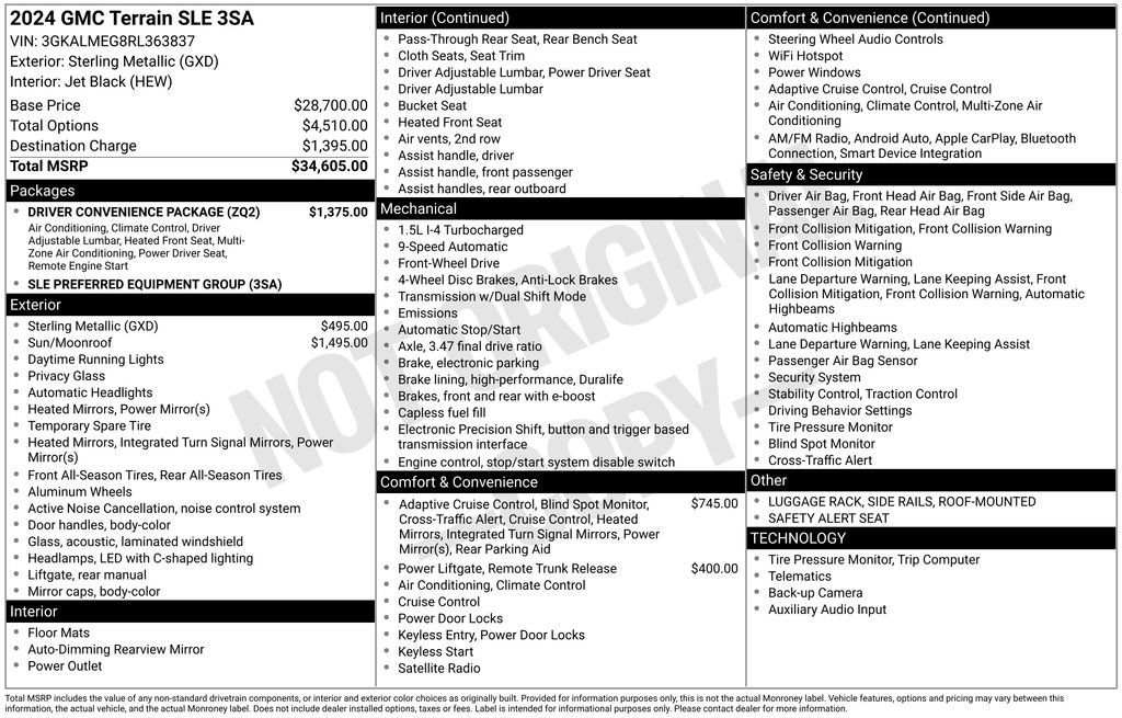 Used 2024 GMC Terrain SLE w/ Driver Convenience Package FWD image 5