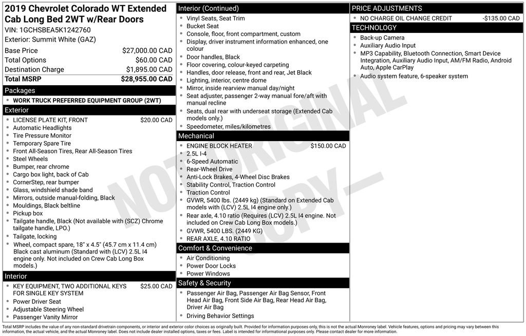 Used 2019 Chevrolet Colorado W/T RWD image 5