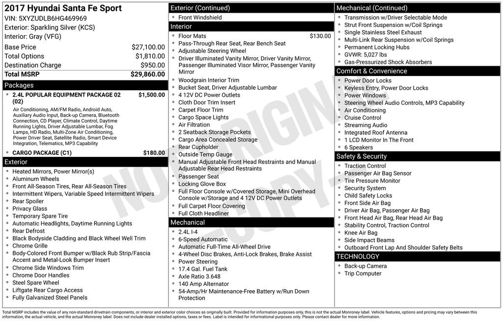 Used 2017 Hyundai Santa Fe Sport image 3