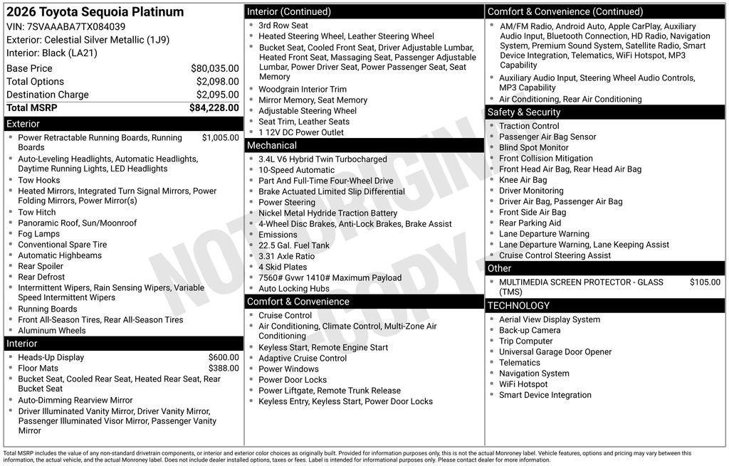 New 2026 Toyota Sequoia Platinum image 41